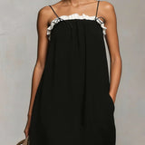 Mirelle™ | Vestido Maxi con Bloques de Colores y Tirantes de Espagueti