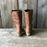 Natalia™ | Botas altas de mujer marrones con cremallera