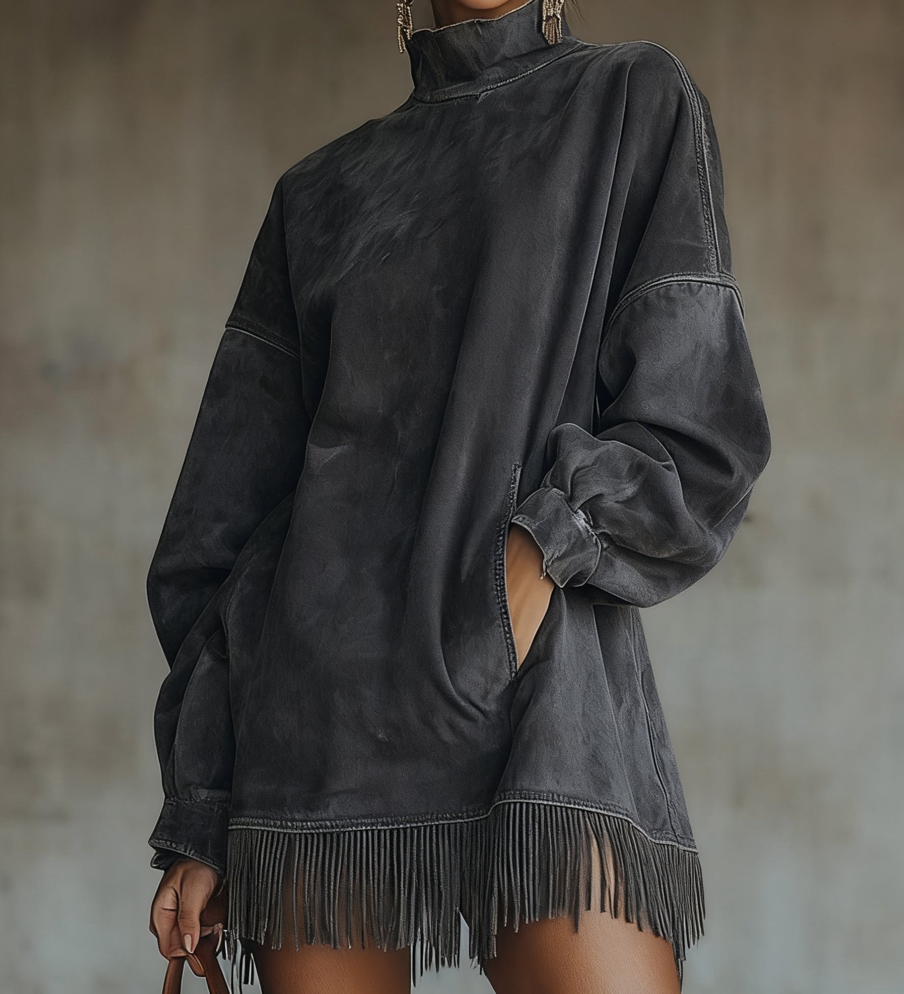 Olive™ | Vestido de cuello alto