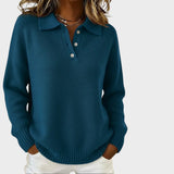 Marusa - Cardigan suave de punto tipo polo