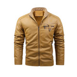 Lucas™ | Chaqueta de cuero con forro de felpa retro