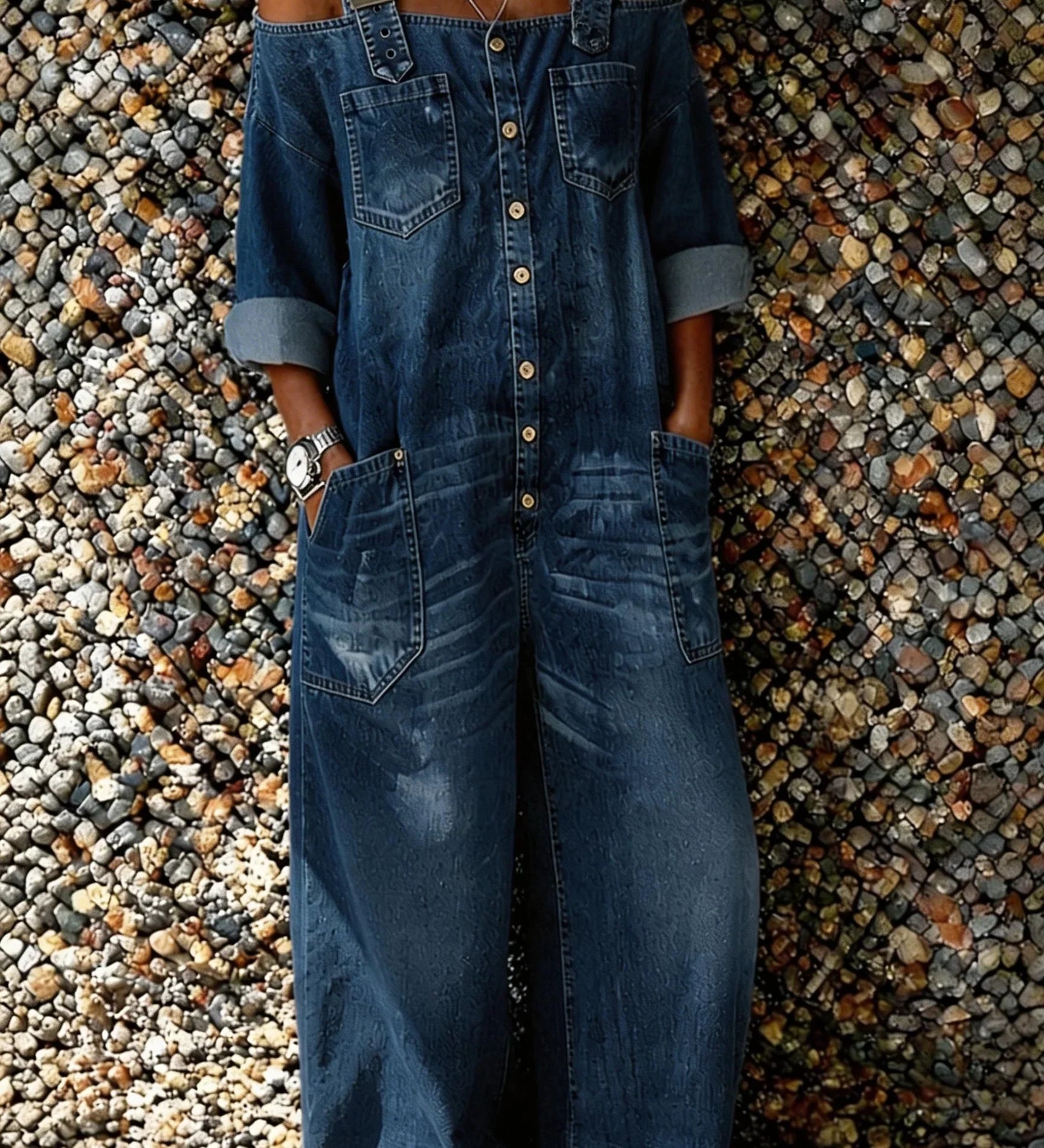 Bo | Overol de denim con tirantes