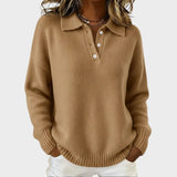 Marusa - Cardigan suave de punto tipo polo