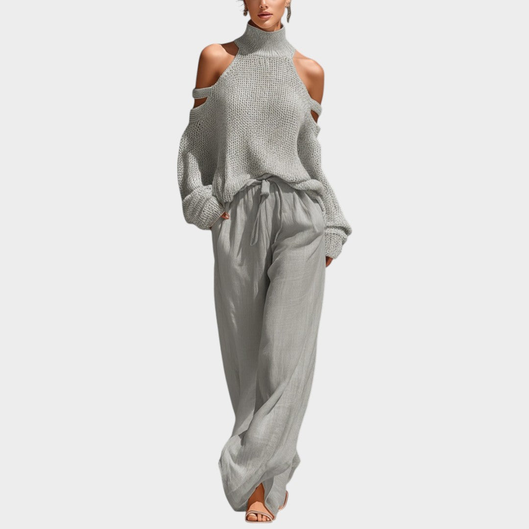 Maria™ | Conjunto moderno de punto y lino