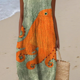 Tess™ | Oceanic Midi Vestido