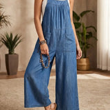 Solmira | Mono de denim holgado con tirantes