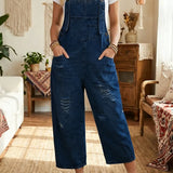 Aurevia | Pantalón de denim para jardinería con look vintage