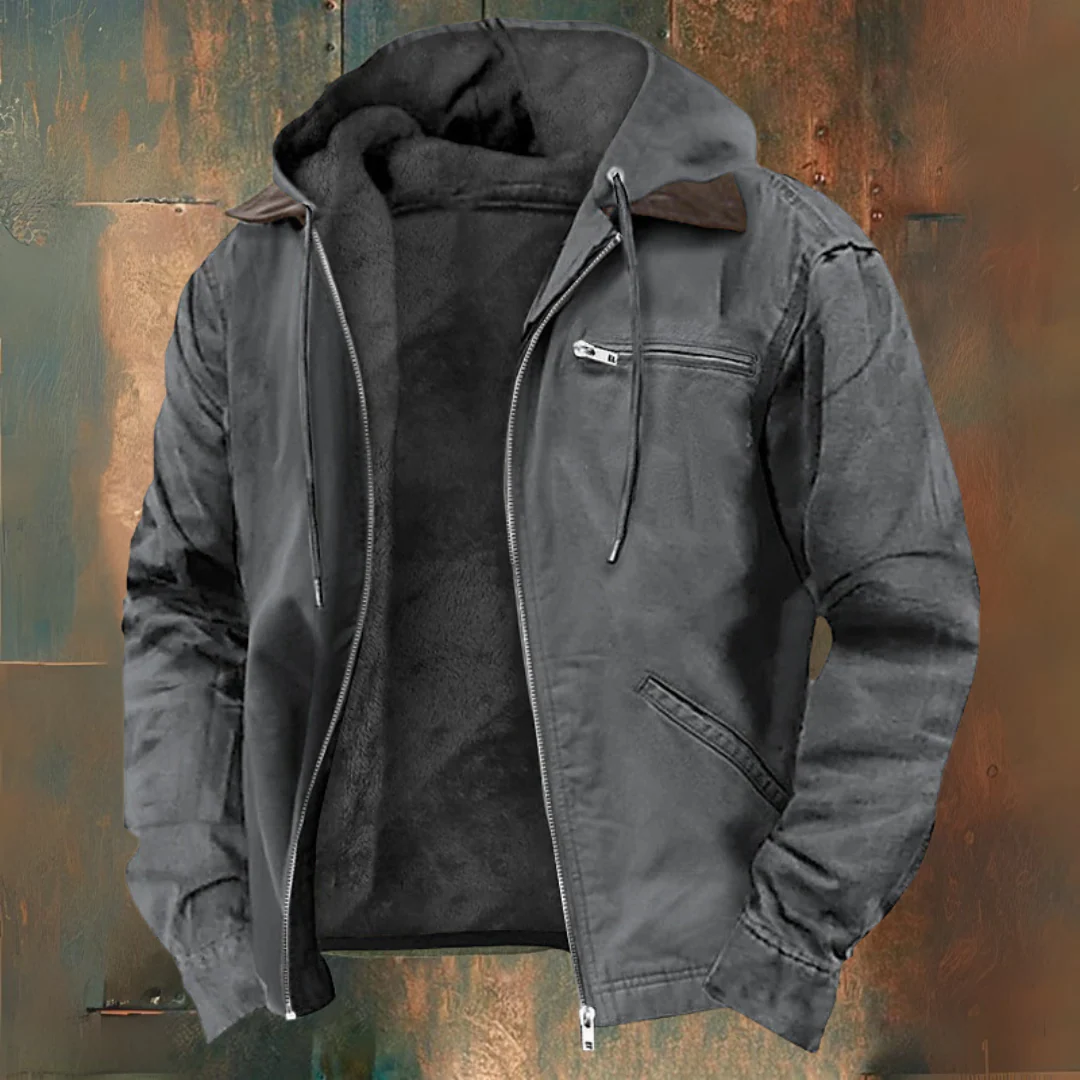 Gaspard™ | Chaqueta con capucha y cremallera elegante