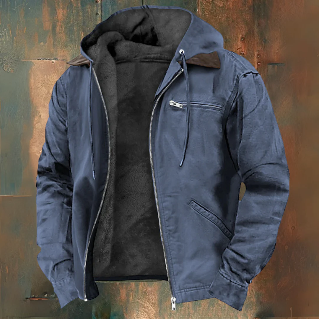 Gaspard™ | Chaqueta con capucha y cremallera elegante