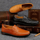 Elegantes mocasines de piel