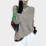 Marieke™ | Jersey de cuello alto con rayas contrastantes llamativas