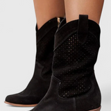 Annalla Botas de Vaquero Modernas con Cremallera Lateral