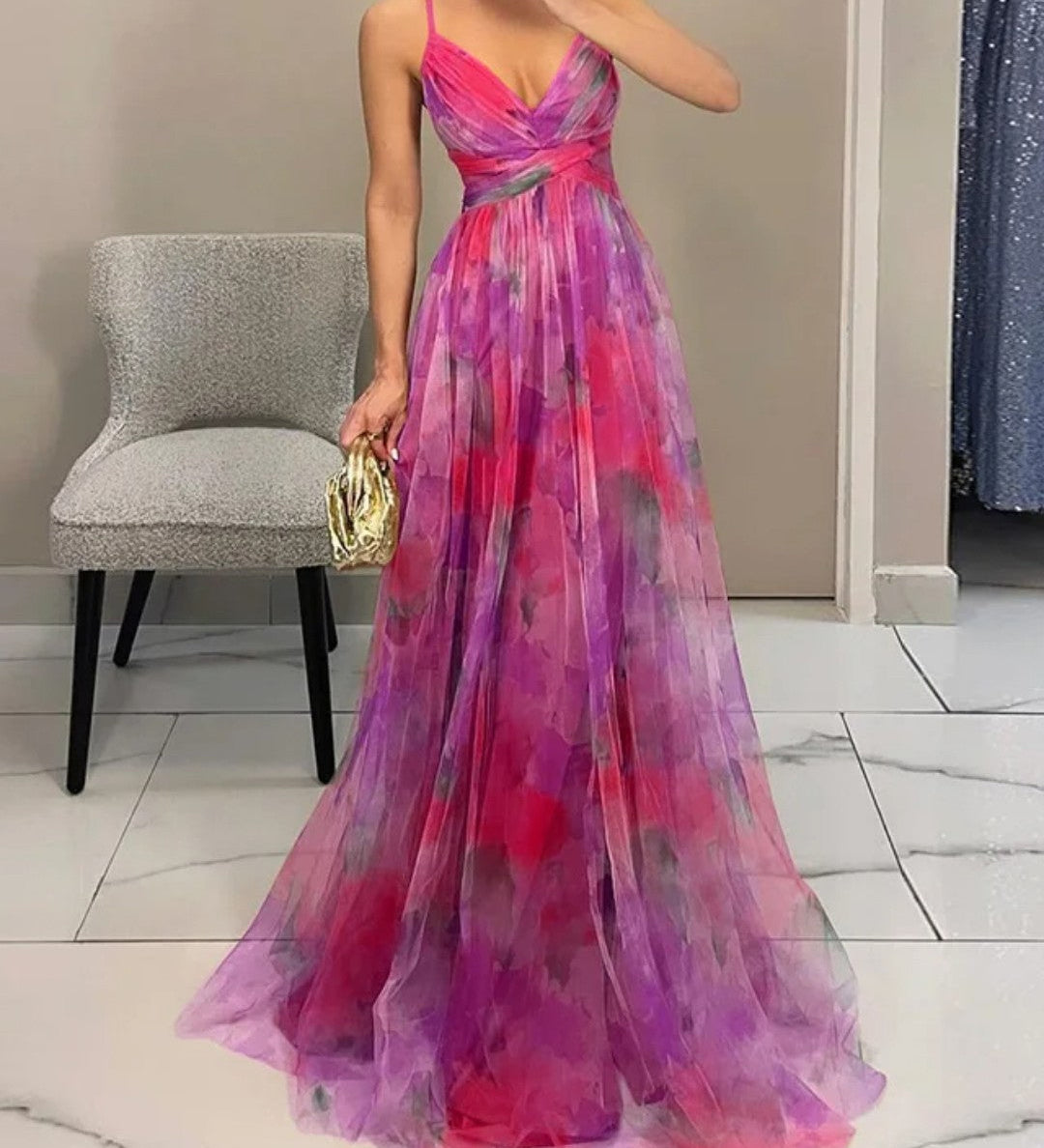 Giselle™ | Encantador vestido maxi con estampado floral