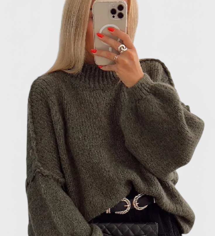 Cassia | Jersey de Punto Oversized con Mangas Globo