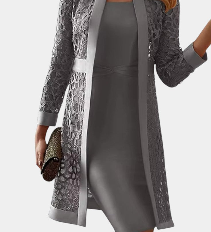 Freya Conjunto de Vestido de Dos Piezas con Encaje