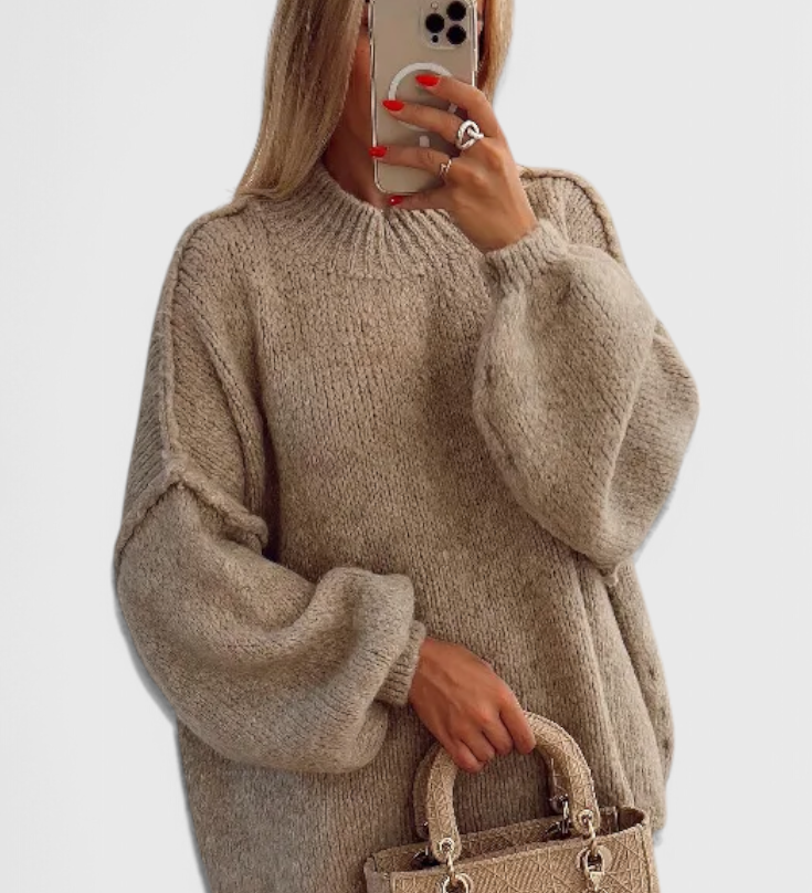 Cassia | Jersey de Punto Oversized con Mangas Globo