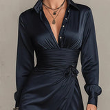 Marielle™ | Vestido mini satinado con detalle de lazo