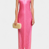 Jianna Vestido Halter con Flecos Metálicos