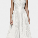 Everleigh Vestido Largo con Bordados y Corte en A