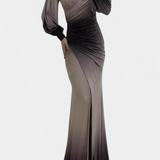 Julitta Vestido Maxi Ombre con Hombros Descubiertos