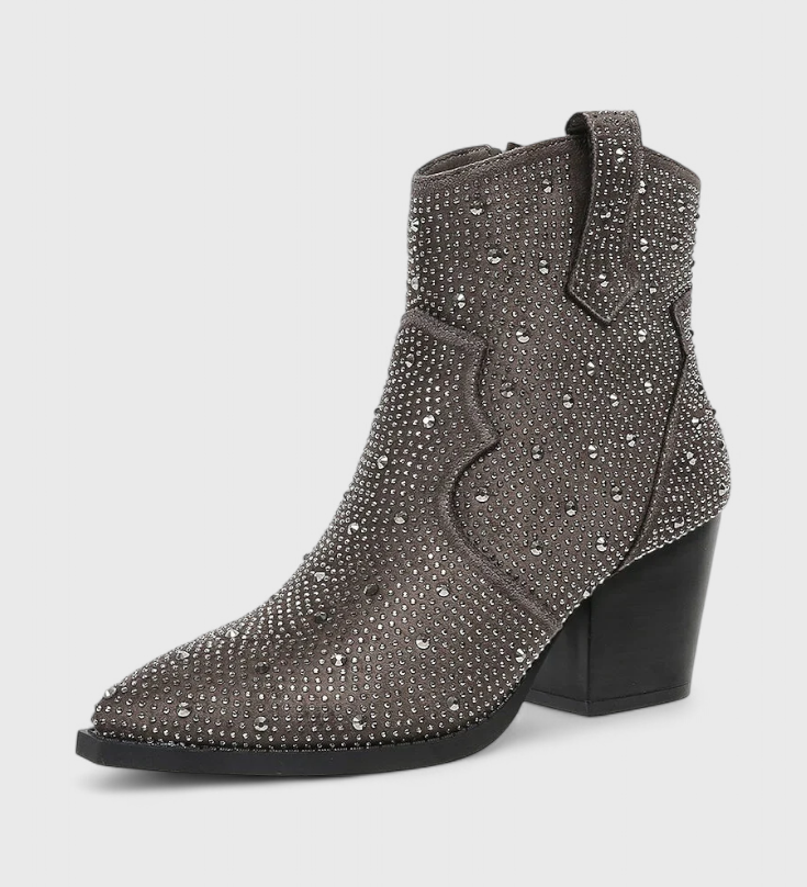 Berenice Botas Elegantes con Patchwork y Cremallera Lateral