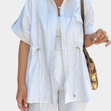Lani Conjunto Relaxed de Camisa y Pantalones de Algodón y Lino