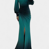 Julitta Vestido Maxi Ombre con Hombros Descubiertos
