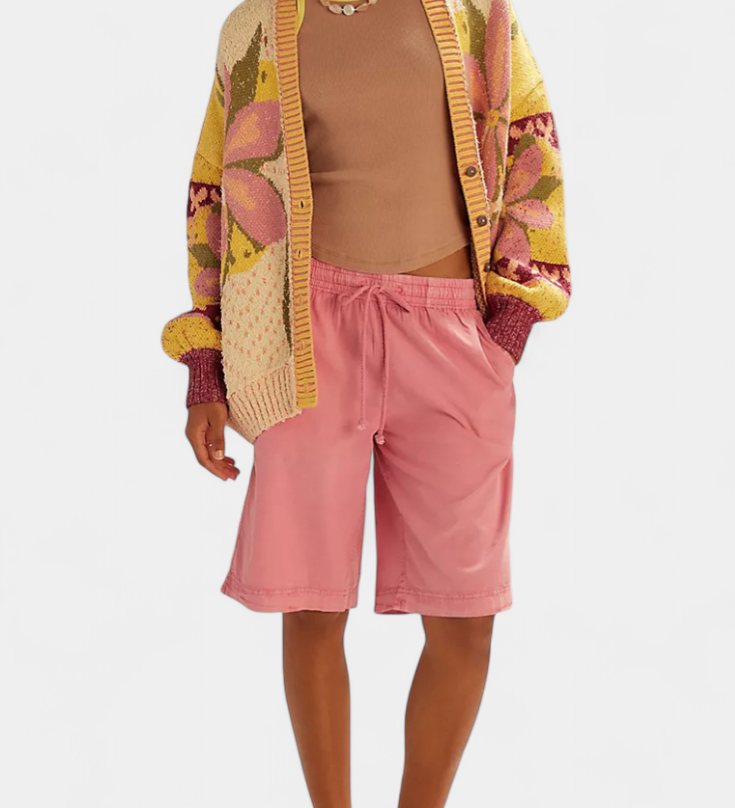 Casey | Cárdigan de Punto con Patrón Floral y Ajuste Suelto