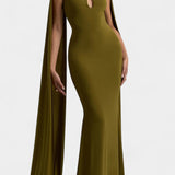 Faffienia Vestido Maxi con Escote Halter y Corte en Forma de Llave