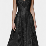 Everleigh Vestido Largo con Bordados y Corte en A