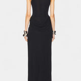 Duchess Vestido Maxi Draped con Abertura Lateral