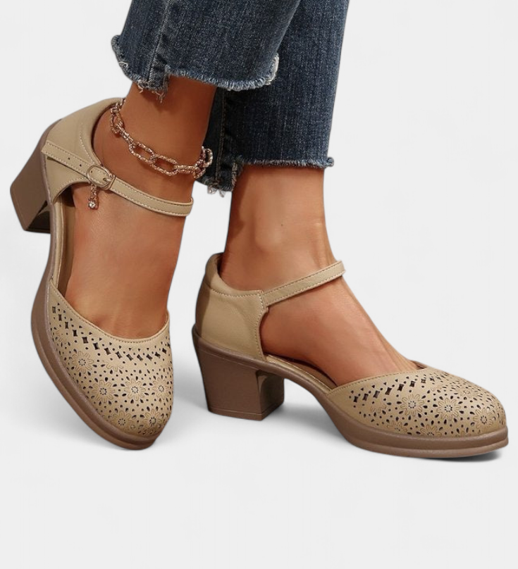 Cirila Botines de Mujer de Cuero Sintético con Hebilla Decorativa