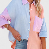 Juniper | Blusa de Botones en Bloque de Color