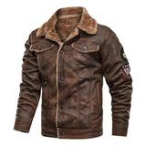Alejandro™ | Chaqueta de cuero elegante y cálida de felpa