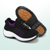 Ambulo zapatos ortopédicos de tejido de punto - lila y negro