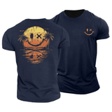 Lord™ | Camiseta de verano con estampado de carita sonriente y estampado marino