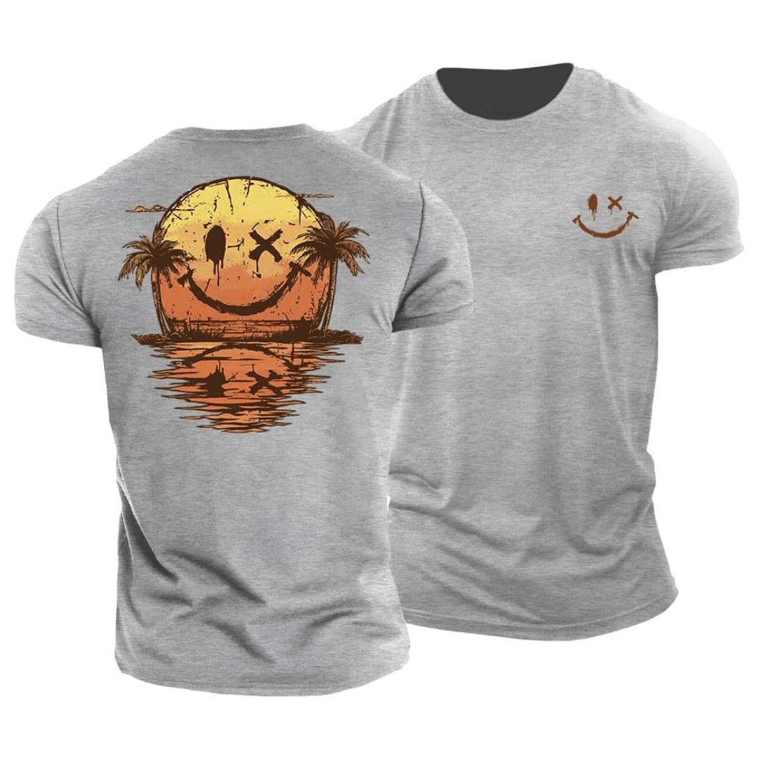 Lord™ | Camiseta de verano con estampado de carita sonriente y estampado marino